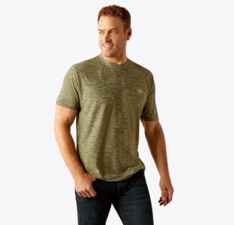 Tree Bark Camo Charger T-Shirt - Dark Olive - Image 2