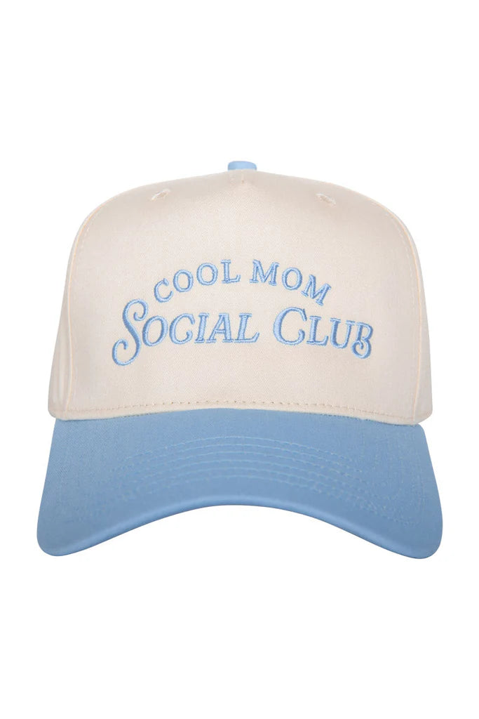 Cool Mom Social Club Vintage Hat - Light Blue/Tan