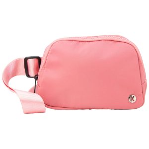 Rose Pink Valentine's Day Crossbody Fanny Pack: Rose Pink