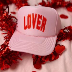 "Lover" Trucker Hat - Pink