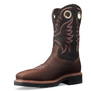 LongHaul Waterproof Square Composite Toe Work Boot - Tobacco & Black