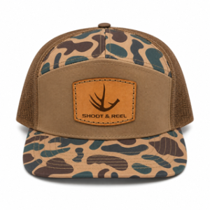 Chocolate Antler Patch Sa7age 7 Panel Hat - Old's Cool Delta