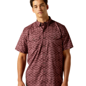 Men's VentTEK Western Fitted SS Shirt - Redwood