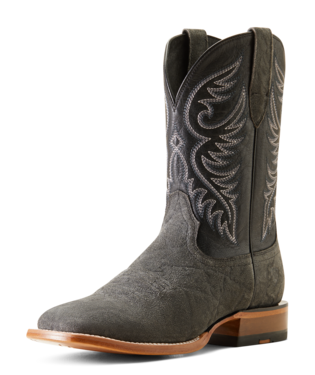 Wiley Cowboy Boot Black Elephant Roughout Print