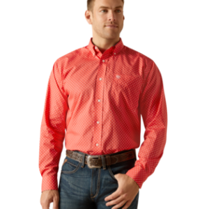 Men's Wrinkle Free Wilkie LS Shirt - Cayenne