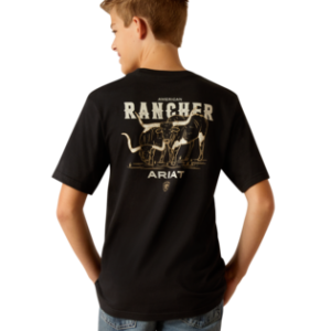 YTH Ariat American Rancher T-Shirt - Black
