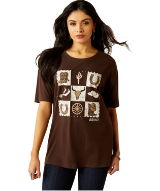 Women's Checkerboard SS Tee - Mole