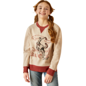 Girl's Bronc Junior Sweatshirt - Oatmeal Heather