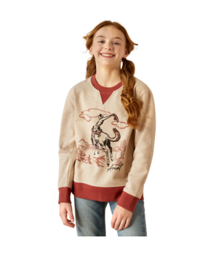 Girl's Bronc Junior Sweatshirt - Oatmeal Heather