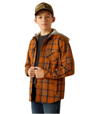 Youth Harvey Retro Shirt Jacket - Pecan