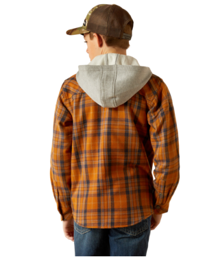 Youth Harvey Retro Shirt Jacket - Pecan - Image 2