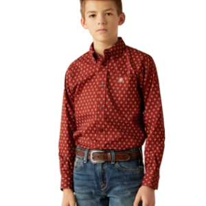 Youth Pax Classic Fit Shirt - Burgundy