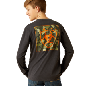 Boy's Wetlands Nature LS T-Shirt - Charcoal Heather