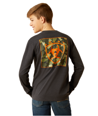 Boy's Wetlands Nature LS T-Shirt - Charcoal Heather