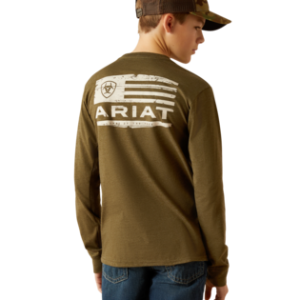 Boy's Ariat Boarded LOTF Hex T-Shirt - Military Heather