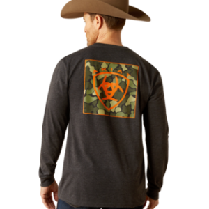 Ariat Wetlands Nature LS T-Shirt - Charcoal Heather
