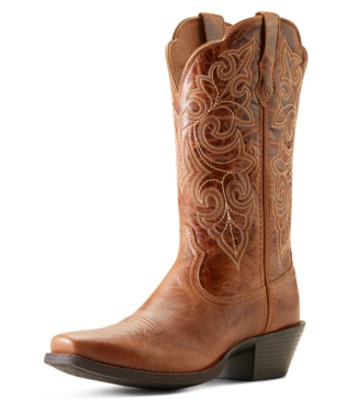 WMS Round Up Square Toe Western Boot - Ready Russett