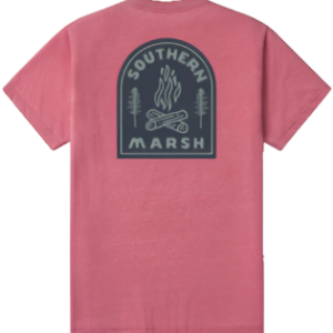 Youth SEAWASH™ Tee - Campfire Badge - Rhubarb
