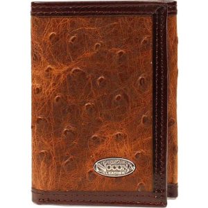 Nocona Belt Tri-Fold Vintage Ostrich Wallet