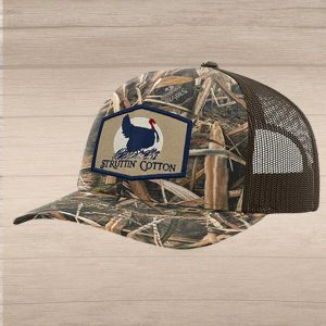 Turkey Sunrise Patch Snap Back Trucker - Mossy Oak Blades/Brown