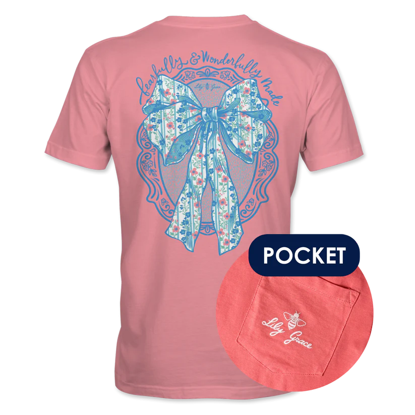 Lily Grace Wonderfully Made Bow Tee