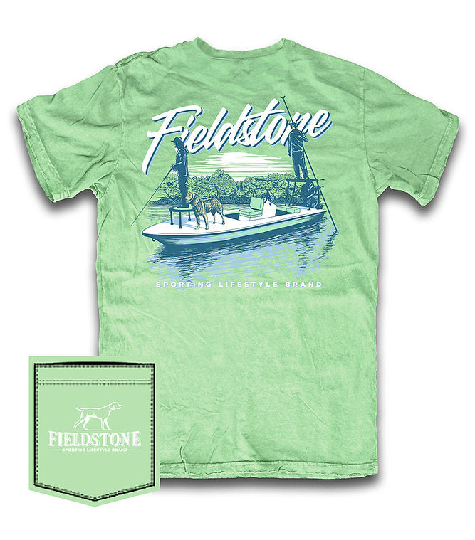 Poling Skiff Tee- Island Reed
