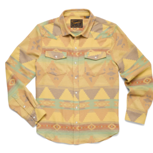 Sheridan Flannel Mitla Motifs : Old Gold