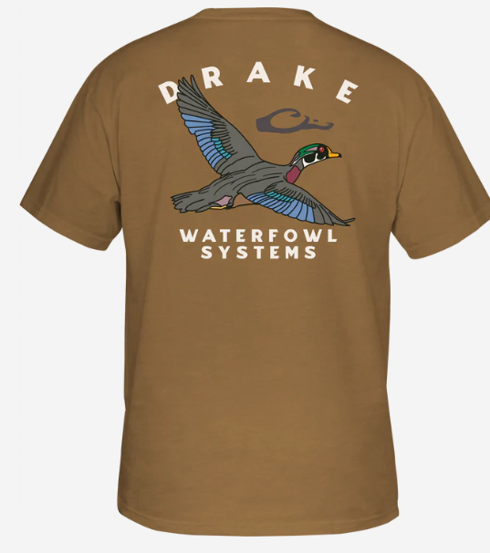 Retro Wood Duck T SS - Medal Bronze Heather