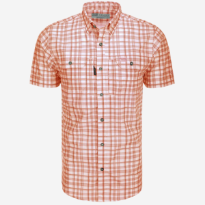 Hunter Creek Window Pane Plaid S/S Shirt - Burnt Brick