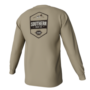 Youth Greyton Badge LS Pocket Tee- Sandstone