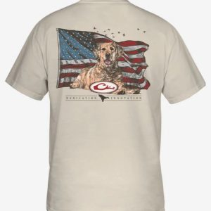 Americana Yellow Lab Tee- Coconut Milk