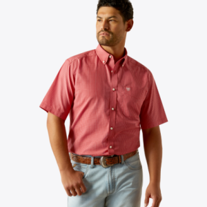 Wrinkle Free Duncan Classic Fit Shirt - Red