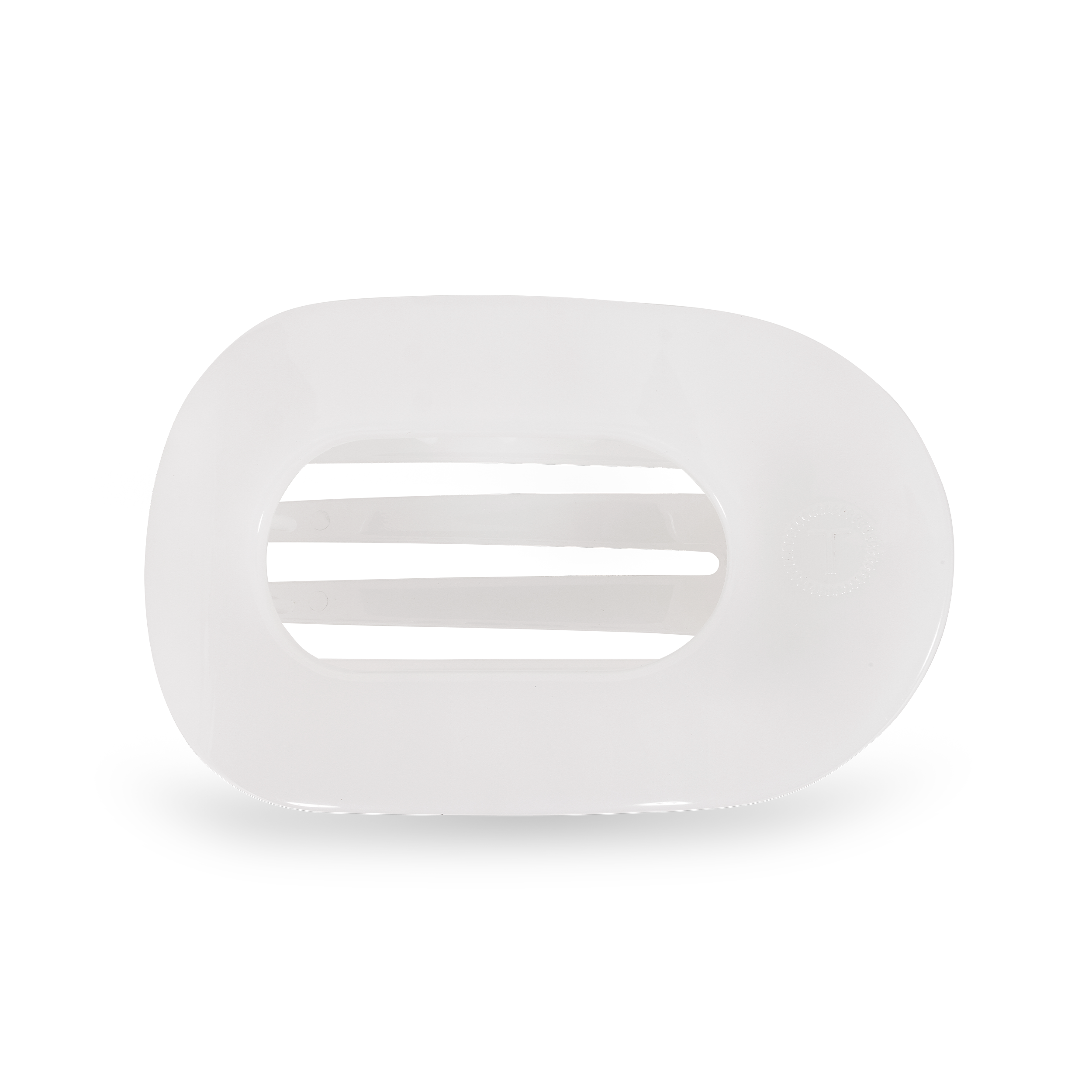 Round Flat Hair Clip | Medium | Coconut White