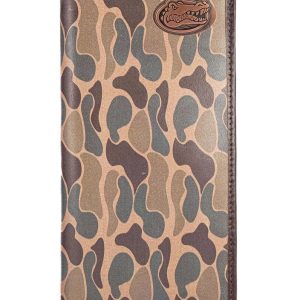 Brown Old School Camo Roper Wallet - Florida Gators Concho