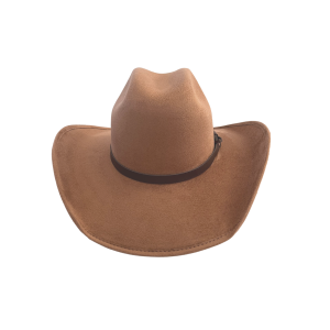 Unisex Vegan Suede Western Cowboy Hat: Tan / Large(59-60cm)