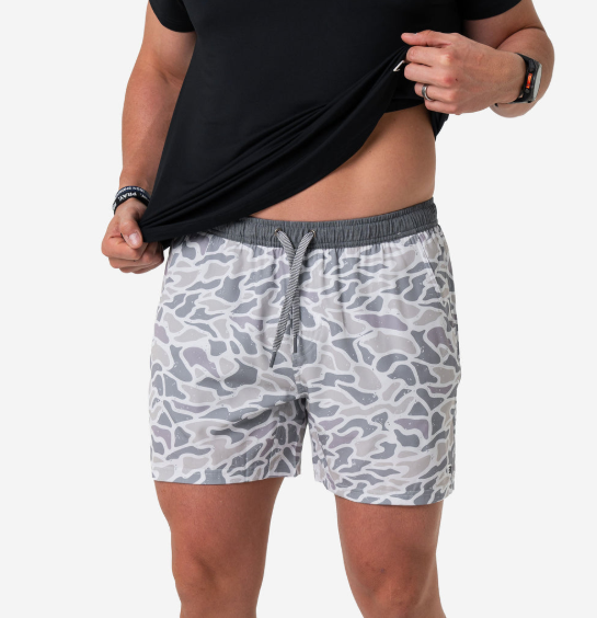 5.5" Athletic Short - White Camo