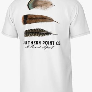 Turkey Feather Trio Short Sleeve- White
