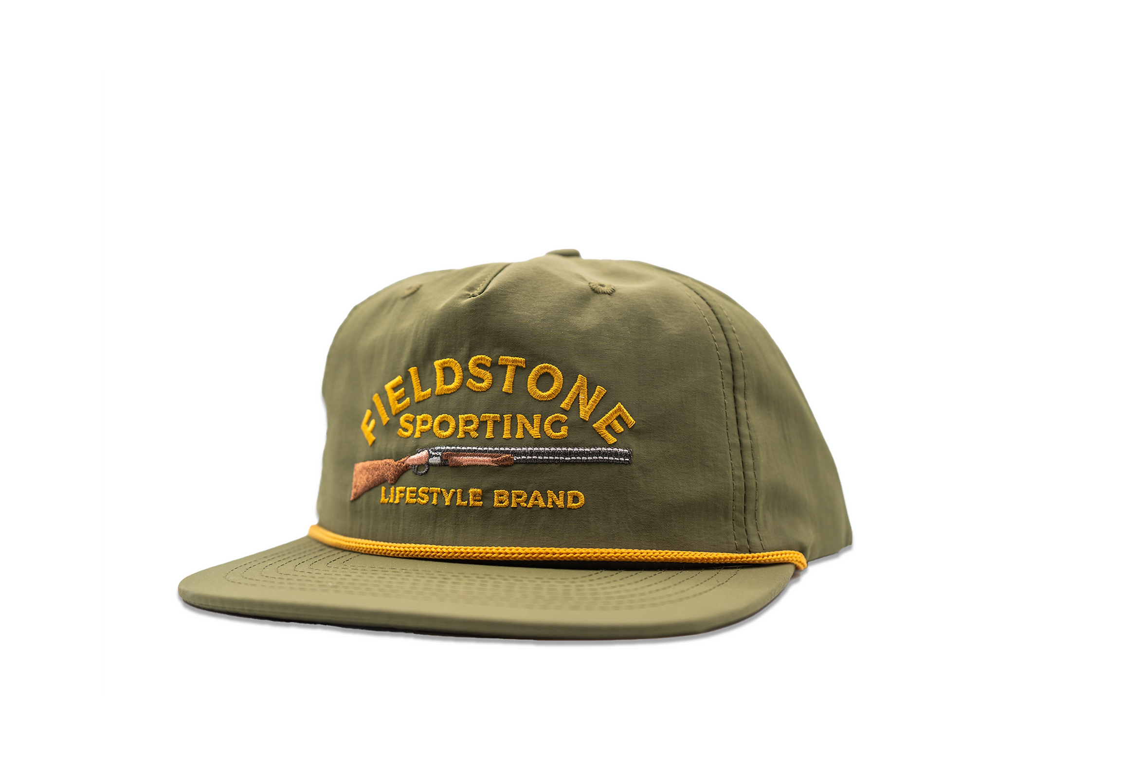 Shotgun Logo Rope Hat- Green/Gold