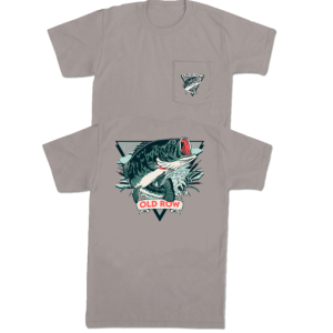 Outdoors Bass Triangle Pocket Tee - Grey