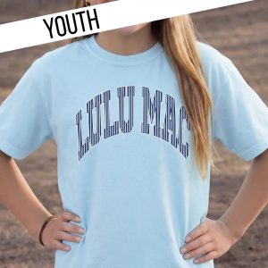 Stripe Comfort Colors Tee -Chambray