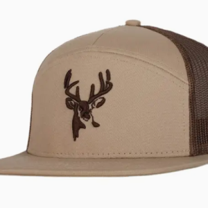 7 Panel Khaki / Coffee 3D Puff Buck Logo