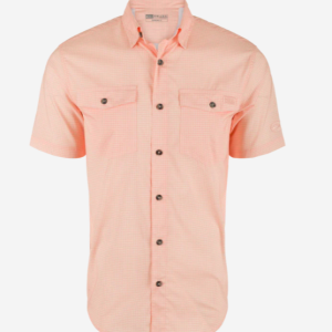 Frat Gingham Check S/S Button Down - Peach Pearl