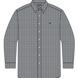 Dyer Performance Gingham Dress Shirt - Navy & Dark Green