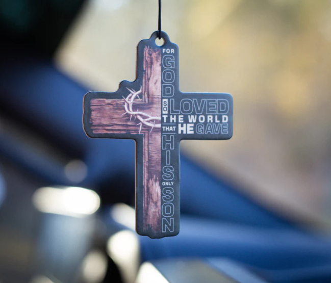 Wooden Cross - air freshener