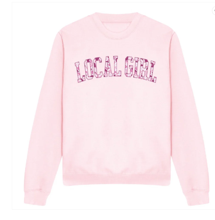 Local Girl Pink Arch Crew- Localflauge