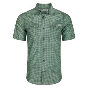Frat Gingham Check S/S Button Down - Pine