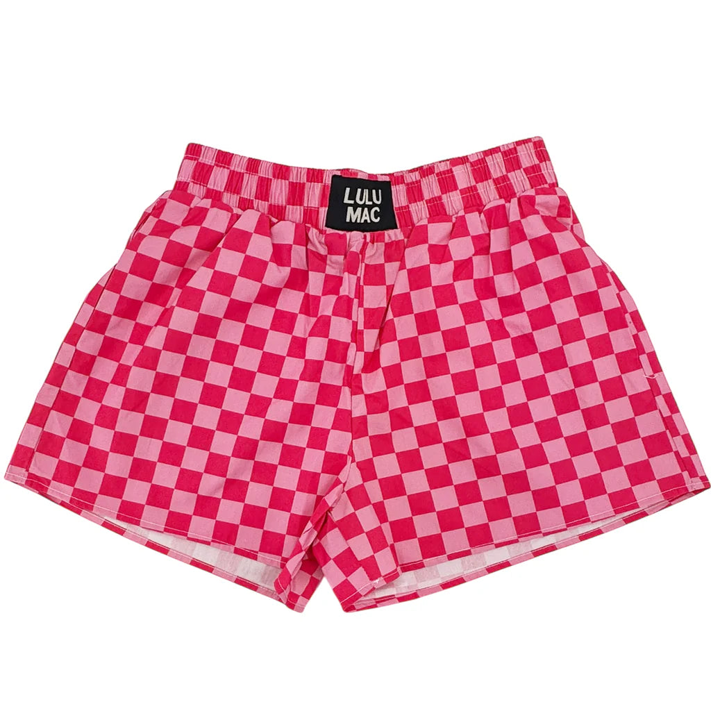 Boxer Short - Pink/Pink Checker