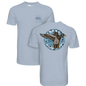 Circle Mallard Tee SS - Cerulean Light Heather