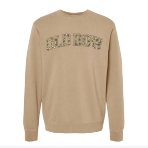 Old Row Camo Crewneck - Sandstone