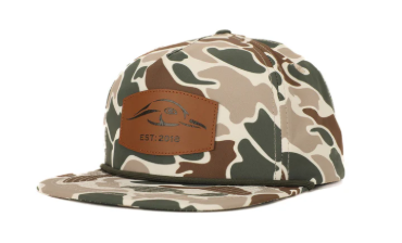 Leather Patch Green and Brown Vintage Rope Old School Hat